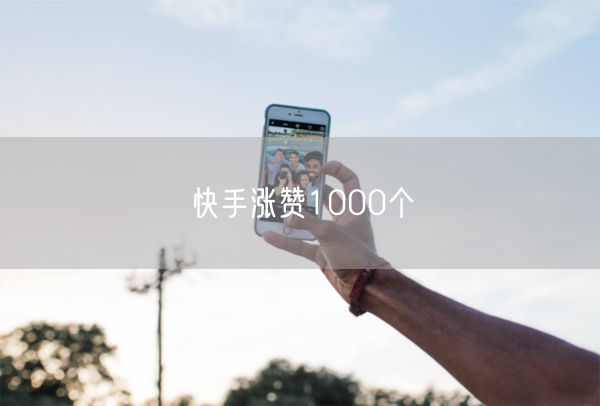 快手涨赞1000个